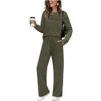 ?Hot Sale 50% OFF?Women's Crew Neck Top & Drawstring Pants Set