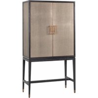Textured Brass Trim Bar Cabinet