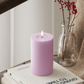 LED Blockljus Ø 7,5 x 12,5 cm Lavendel