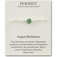 August (Peridot) Birthstone Bracelet Created with Zircondia® Crystals