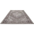 Casa Padrino Vintage Wohnzimmer Teppich Hellgrau 160 x 240 cm - Rechteckiger Baumwoll Teppich - Wohnzimmer Deko Accessoires
