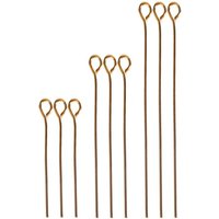 200PCS 16 20 30mm Mini Metal Wire Eyepins Beading Small Open Eye Head Pins Needles Bulk for DIY Craft Bead jewelry makings
