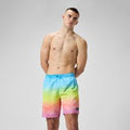 Short de bain Hommes à imprimé numérique Leisure 45 cm pour Hommes Bleu frappant