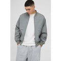 Chaqueta Bomber Oversize Recta De Nailon Con Detalle De Costuras, Verde
