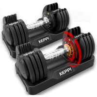 Strength Training Equipment - Adjustable 5-25LB Dumbbells Set DBA25 Pair