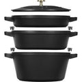 Staub Stackable Set 3-pz., Set di pentole, nero