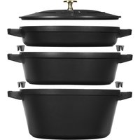 Staub Stackable Set 3-pz., Set di pentole, nero