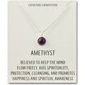 Amethyst Necklace with Quote Card