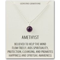 Amethyst Necklace with Quote Card