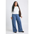 Plus Collared Compact Knit Cardigan, Blanco