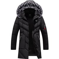 Men's Clothing Winter Hooded New Men's Mid Length Cotton Coat