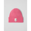 Ribbed beanie with appliqué