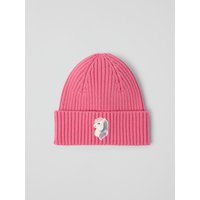 Ribbed beanie with appliqué