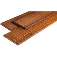 Lames de terrasse en bambou, rainures grossières / rainures fines, coffee, 20 x 200 x 2200 mm, 3 pcs / PE