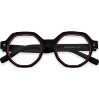 Eliseo Black Geometric Eyeglasses | EYDOLOGY