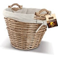 De Vielle Premium HD Lined Medium Wicker Round Basket