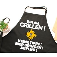 Bin am Grillen - Keine Tipps, Bier bringen Abflug! Grillschürze