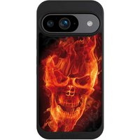 Google Pixel 9 Handy NIVOpure black Handyhülle Hülle NIVOpure Case Schwarz Skull Totenkopf Fire