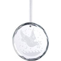 Galway Crystal Dove - Round Hanging Ornament