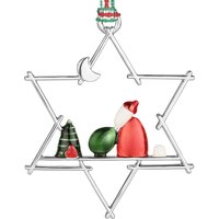 Star with Santa Christmas Tree Decoration