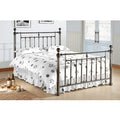 Alexander Black Nickel Bed Frame, Double
