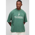 Camiseta Oversize Recta Nyc Marathon Leisure, Verde