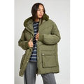 Parka Con Capucha De Pelo Sintético, Verde