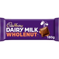 Dairy Milk Whole Nut Chocolate Bar 180g