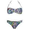 ACQUADICOCCO maillot de bain 2 pièces bandeau Paisley Zebra