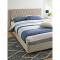 Ashton Fabric Double Bed Frame Light Grey Sleek Comfortable Bedroom Furniture