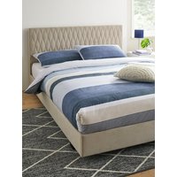 Ashton Fabric Double Bed Frame Light Grey Sleek Comfortable Bedroom Furniture