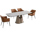 Ivy Leaf Extending Dining Table Matt Concrete Effect