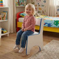 Aktif Wooden Kids Chair in Blue and White