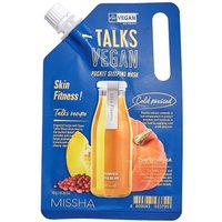 Missha - Talks Vegan Squeeze Pocket Sleeping Mask Skin Fitness Maschera idratante 10 g unisex