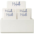 Vista 7-Tablet Set - White with Linen holder