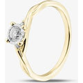 9ct Yellow Gold 0.20ct Diamond Twist Band Ring 31558YW/20-10 N