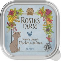 Ekonomično pakiranje Rosie's Farm Senior 32 x 100 g - Senior: piletina i losos