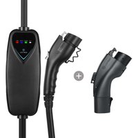 Lectron Portable Level 2 J1772 EV Charger + 48 Amp Tesla to J1772 EV Adapter Bundle| 240V | 40 Amp | NEMA 14-50 | 16 ft Cord