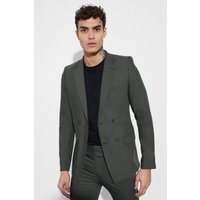 Americana Súper Ajustada Con Botonadura Doble, Verde