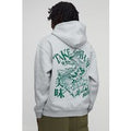 Ash Grey Oversized Disney Mickey Mouse License Printed Hoodie, Gris
