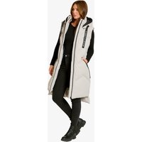 Coats / Jackets Newby Hooded Longline Quilted Gilet Bodywarmer in Oyster - Saint & Sinner / 10 - Tokyo Laundry