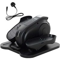Compact Under Desk Elliptical Pedal Exerciser - 10-Speed, LCD Display, Remote Control, 50kg Capacity, Space-Saving Design | Wowcher