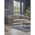 Domme Three Seater Sofa - Pale Stone Opulent Cotton Velvet