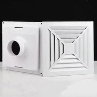 Integrated Ceiling 300*300 Aluminum Alloy Fresh Air Square Exhaust Cover Outlet Vent Duct Grill Anti-corrosion Easy to Install