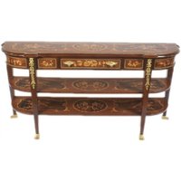 Casa Padrino Barock Sideboard TV Schrank Mahagoni Intarsien  Fernsehschrank - Wohnzimmer MÃ¶bel