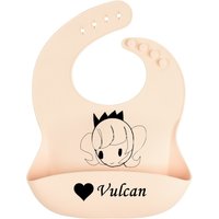 Personalized any name boy girl Silicone Baby Bibs - Soft Silicone Bib with Food Catcher and Waterproof Material - Adjustable Fit