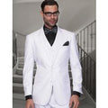 Statement Men's Wool Fashion Suit - Solid Color, 3-Piece