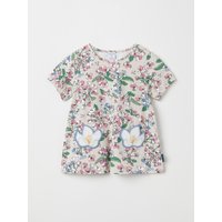 Floral top with puff sleeves