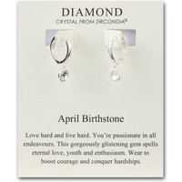 April Birthstone Hoop Earrings Created with Diamond Zircondia® Crystals