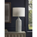 Glazed Ribbed Table Lamp